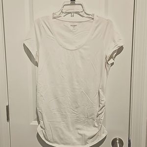 Old Navy White Scoopneck Short Sleeve Maternity T-Shirt Size Large